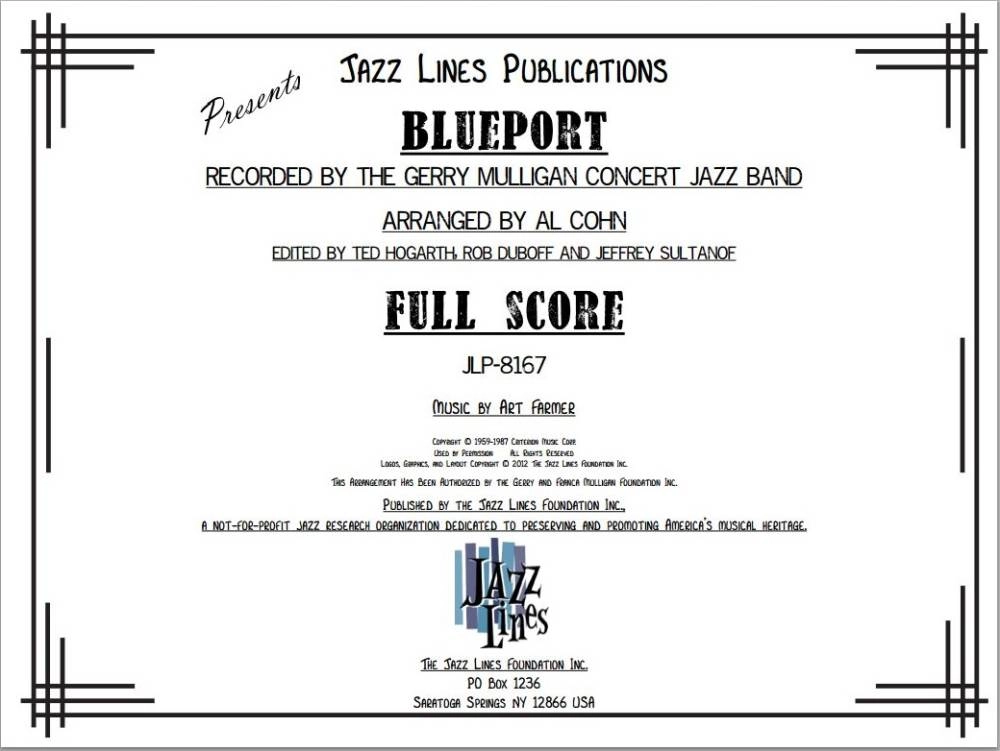 Blueport - Farmer/Cohn - Jazz Ensemble - Gr. Medium