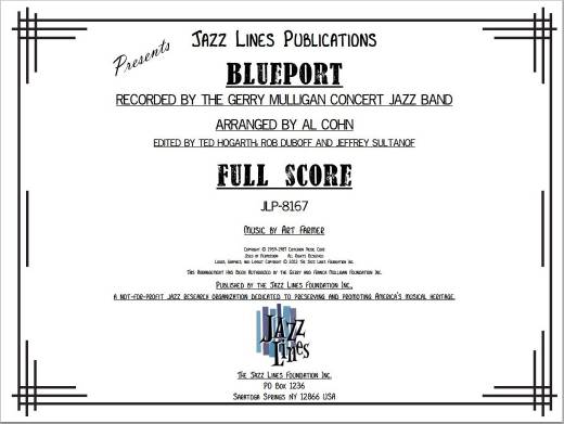 Jazz Lines Publications - Blueport - Farmer/Cohn - Jazz Ensemble - Gr. Medium