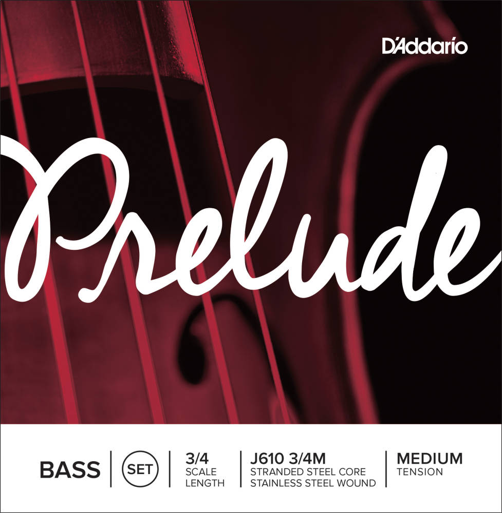 Prelude Bass Medium Tension Strings - 3/4