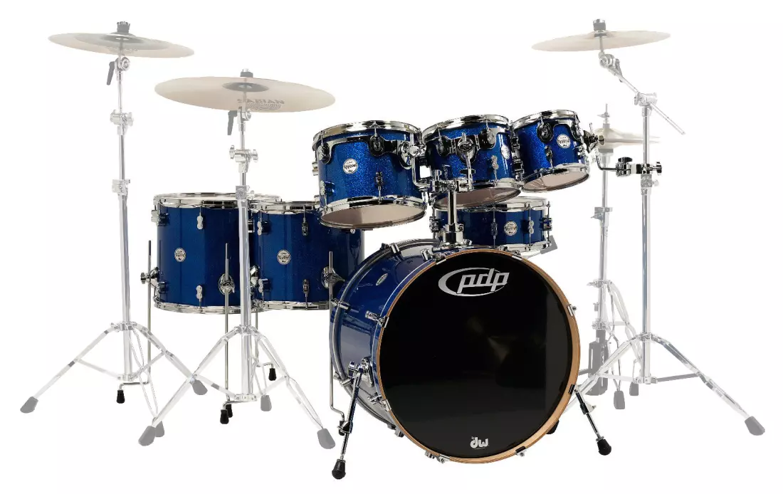 PDP Concept Maple 7-Piece Shell Pack - Blue Sparkle