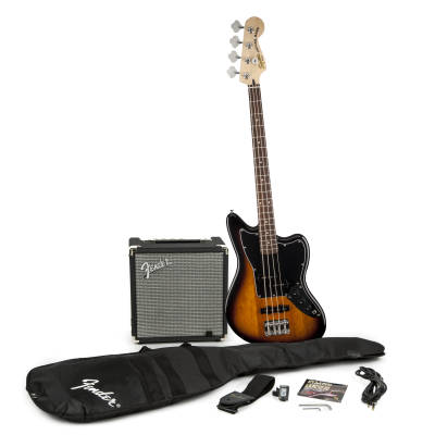 Affinity Series Jaguar Bass Special SS Pack with Fender Rumble 15W Amp - Sunburst