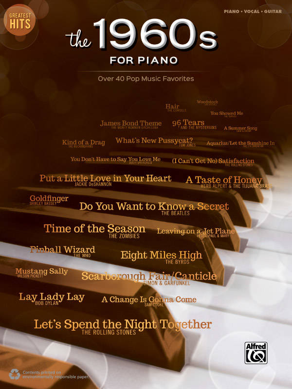 Greatest Hits: The 1960s for Piano - Piano/Vocal/Guitar - Book