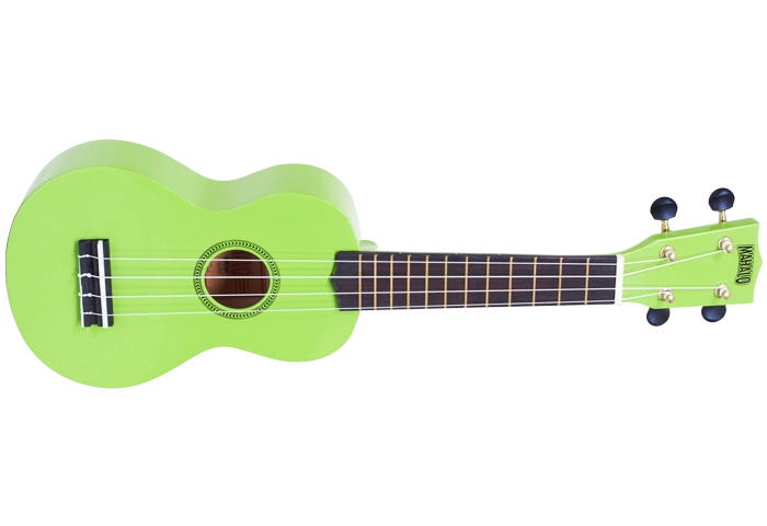 Rainbow Series Soprano Ukulele with Bag - Green