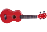Mahalo - Rainbow Series Soprano Ukulele with Bag - Red