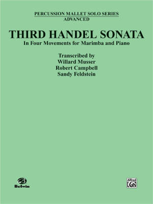 Third Handel Sonata for Marimba and Piano - Musser /Campbell /Feldstein - Book
