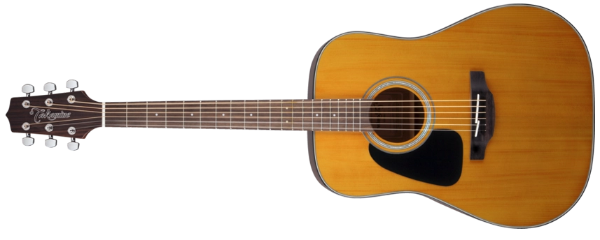 Dreadnought Solid Top Left Handed Acoustic Guitar - Natural Gloss