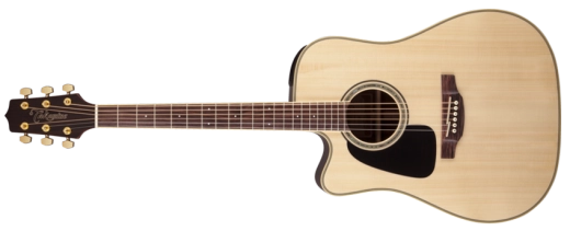 Takamine - Dreadnought Solid Top Acoustic/Electric Left Handed Guitar - Natural Gloss