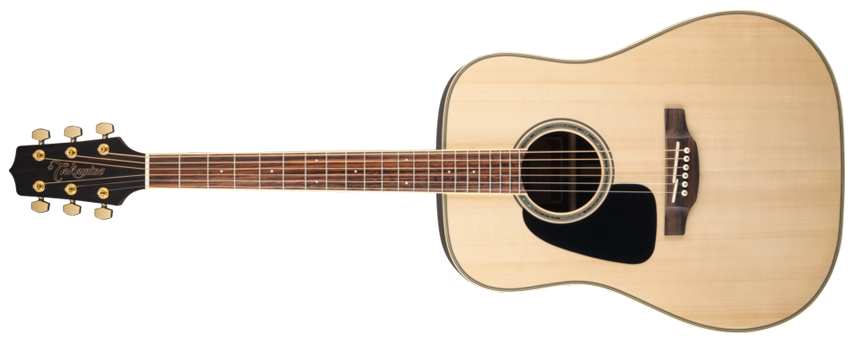 Dreadnought Acoustic Solid Top Left Handed Guitar - Natural Gloss