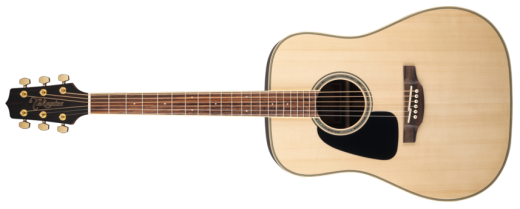 Dreadnought Acoustic Solid Top Left Handed Guitar - Natural Gloss