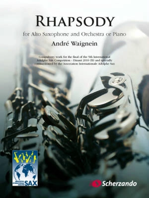 De Haske Publications - Rhapsody for Alto Saxophone - Waignein - Alto Saxophone/Piano