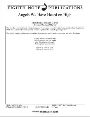 Eighth Note Publications - Angels We Have Heard on High - Traditional/Marlatt - 6 Flutes