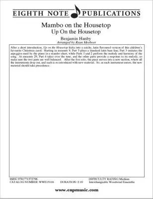 Mambo on the Housetop - Up On the Housetop - Hanby/Meegoer - Interchangeable Woodwind Ensemble