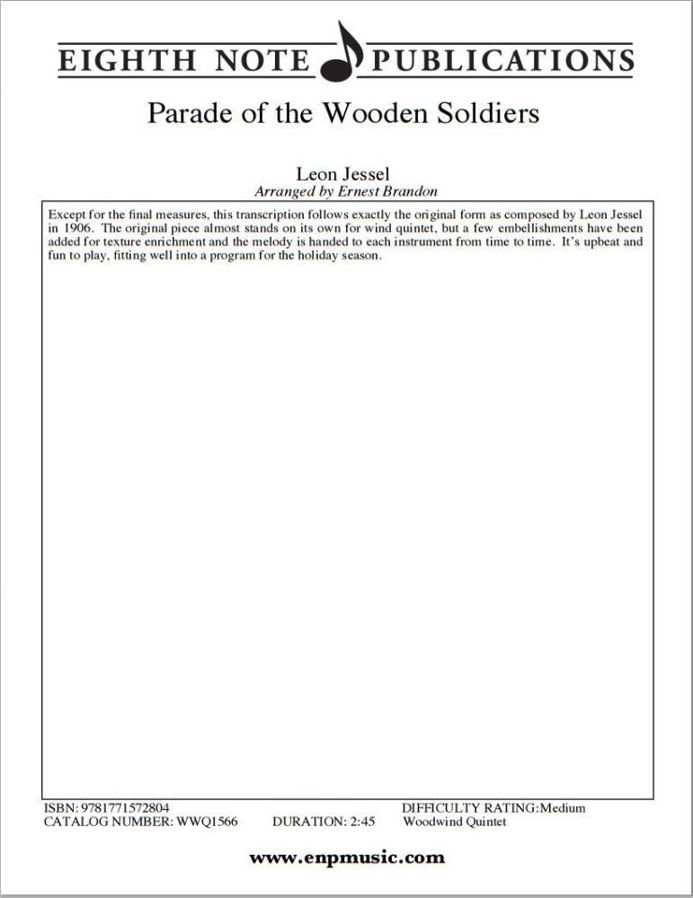 Parade of the Wooden Soldiers - Jessel/Brandon - Woodwind Quintet