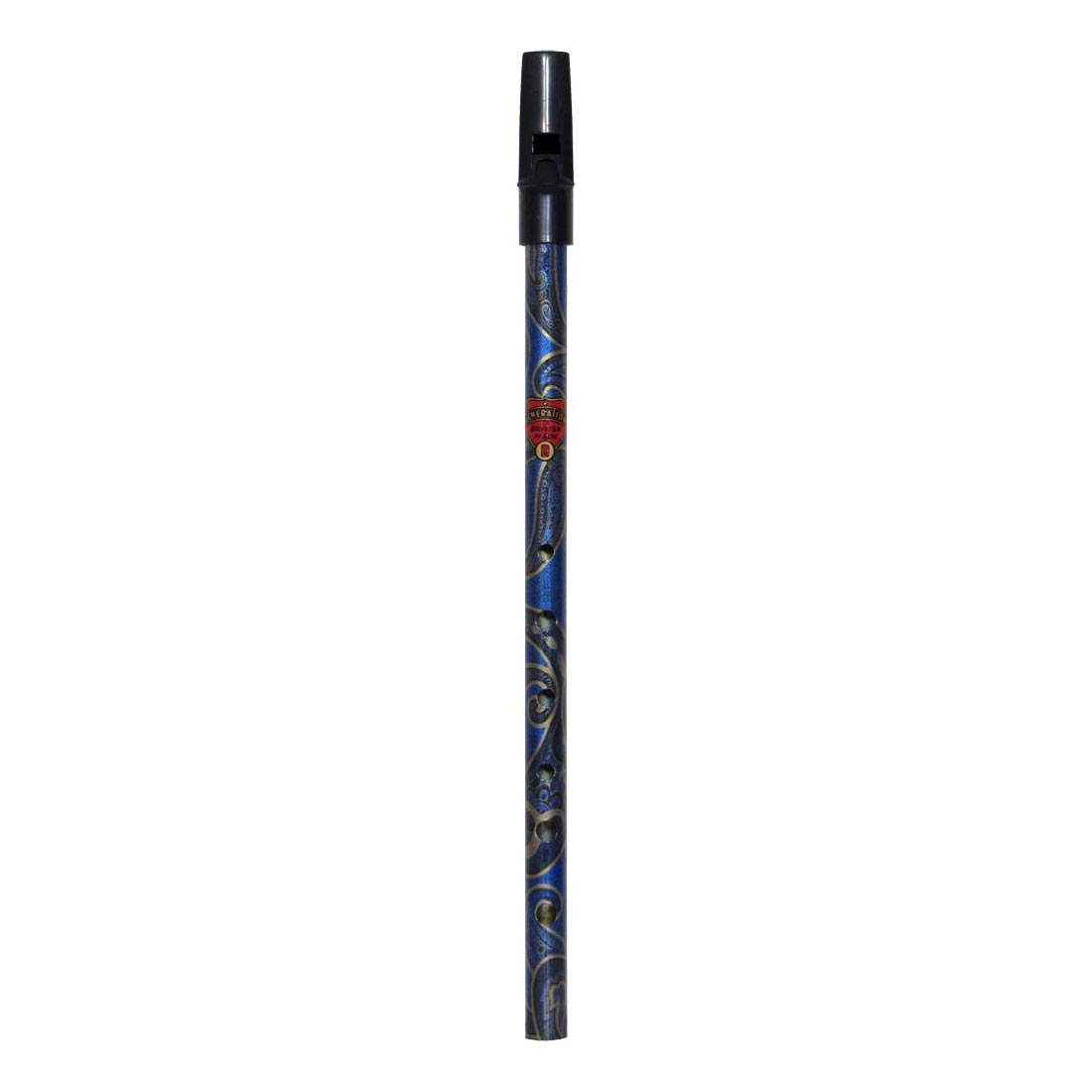 BoHo Penny Whistle Key of D - Paisley/Blue