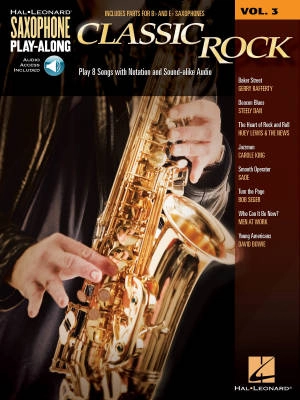 Classic Rock: Saxophone Play-Along Volume 3 - Book/Audio Online