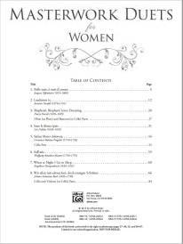 Masterwork Duets for Women - Liebergen - Vocal Duets- Book
