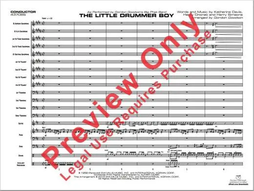 The Little Drummer Boy - Davis /Onorati /Simeone /Goodwin - Jazz Ensemble - Gr. 6