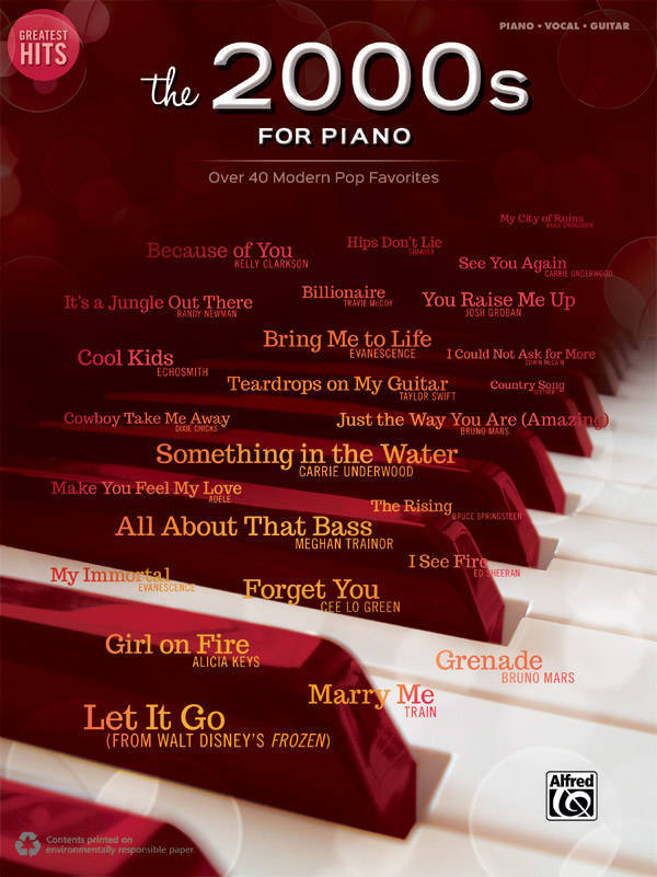 Greatest Hits: The 2000s for Piano - Piano/Vocal/Guitar - Book