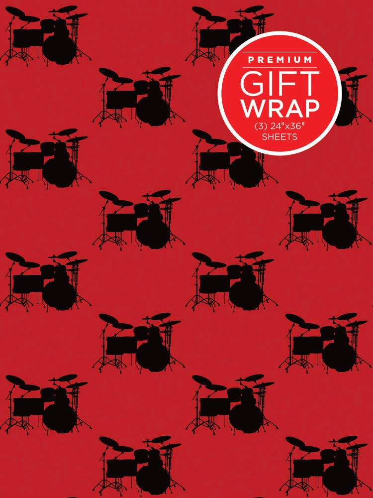 Wrapping Paper: Drumset Theme - 3 Sheets (24\'\'x36\'\')