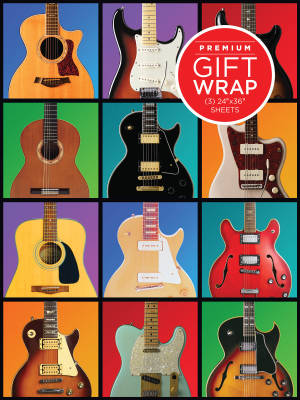 Hal Leonard - Wrapping Paper: Guitar Army Theme - 3 Sheets (24x36)