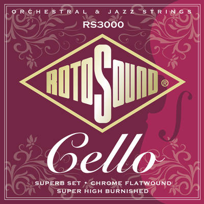 Rotosound - Chrome Flatwound Cello Strings 22-63