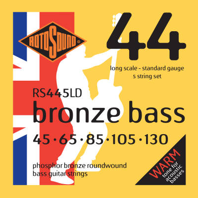 Phosphor Bronze Acoustic 5 String Bass Strings 45-130