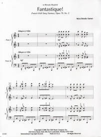 Fantastique!: French Folk Song Fantasy, Op. 70, No. 2 - Brooks-Turner - Piano Duet (2 Pianos, 4 hands)