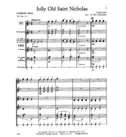 Jolly Old Saint Nicholas - Traditional/Schaeffer - Concert Band - Gr. 1