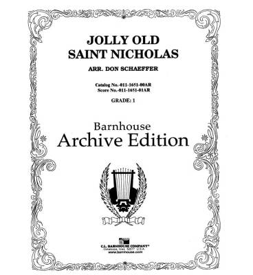 Jolly Old Saint Nicholas - Traditional/Schaeffer - Concert Band - Gr. 1