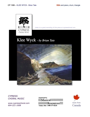 Cypress Choral Music - Klee Wyck - Tate - SSA