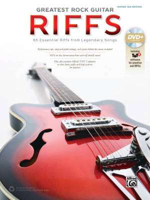 Alfred Publishing - Greatest Rock Guitar Riffs - Guitare TAB - Livre/DVD-ROM