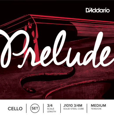 DAddario Orchestral - Prelude Cello Medium Tension Strings - 3/4