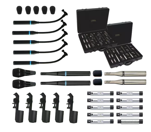 DFK2  9-Piece FullKit Drum Microphone System - With 40kHz Overheads