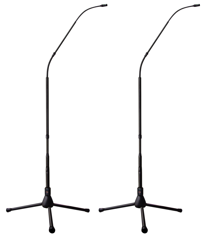 FW430TPBmp  Matched Stereo Pair of 4 Foot Tall FlexWand Microphones with Tripod Base - Cardioid