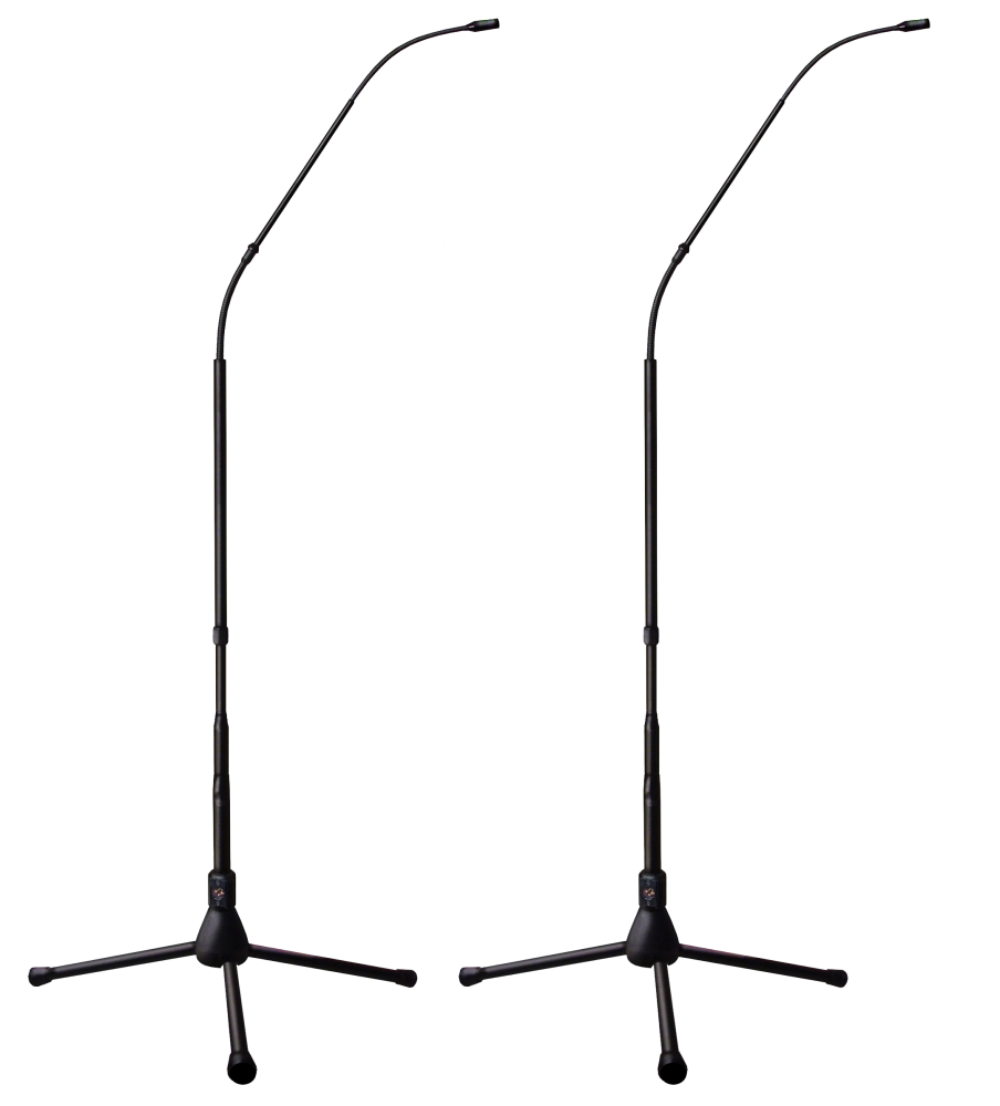 FW430TPBmp  Matched Stereo Pair of 4 Foot Tall FlexWand Microphones with Tripod Base - Cardioid