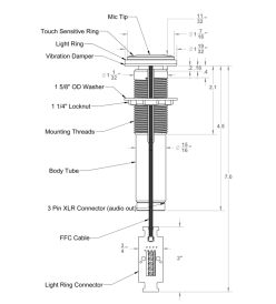 IMBL30-W Omni Boundary Layer Installation Microphone with LumiComm Touch Ring - White