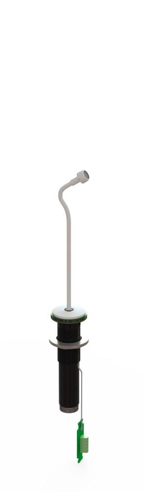 IML6-W Installation Microphone with 6 Inch Gooseneck and LumiComm Touch Ring - White