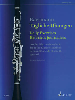 Schott - Daily Exercises, Op. 63 from The Clarinet Method - Baermann/Erdt - Book