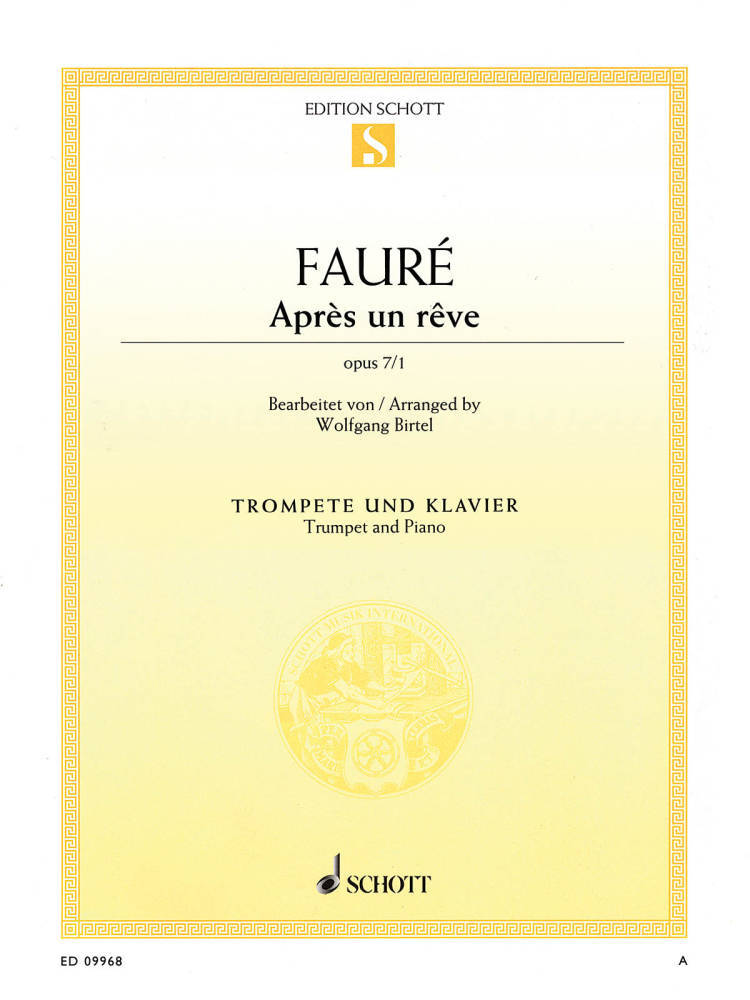Apres un reve, Op. 7/1 - Faure/Birtel - Trumpet/Piano
