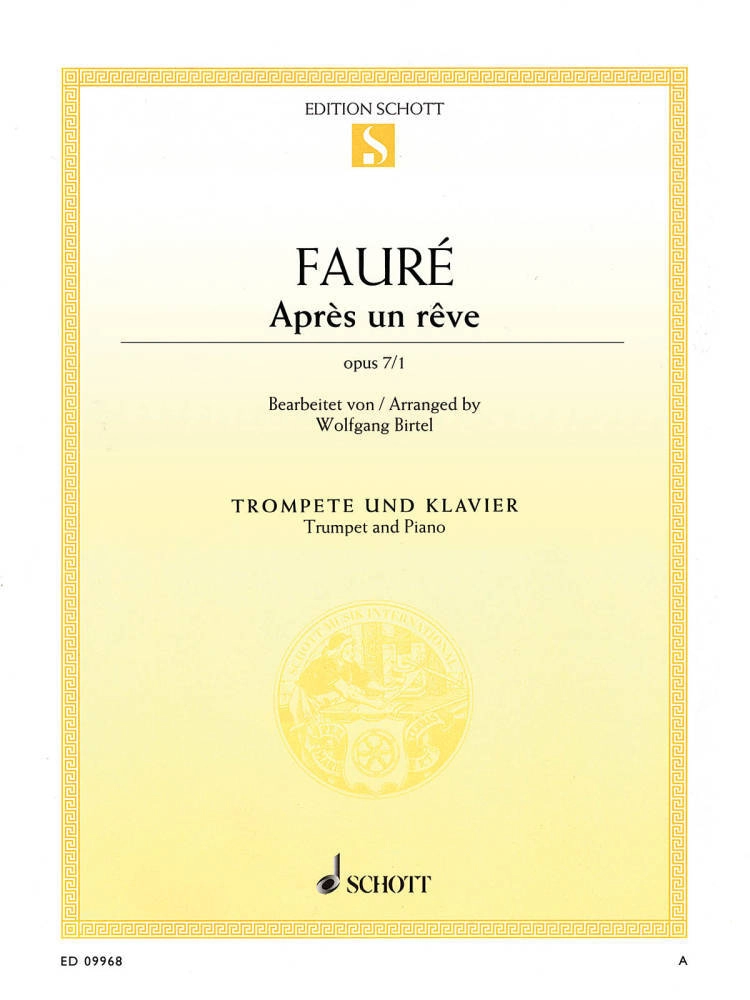 Apres un reve, Op. 7/1 - Faure/Birtel - Trumpet/Piano