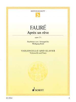 Apres un reve, Op. 7, No. 1 - Faure/Birtel - Violoncello/Piano