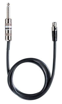 Shure - WA302 1/4-inch Instrument Cable for Shure Wireless - 2.5ft