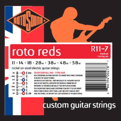 Rotosound - Nickel Light Electric Strings 11-58 (7 String Set)