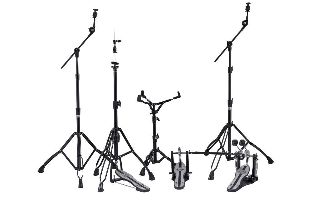 Mars 5 Piece Hardware Pack with Double Pedal - Black