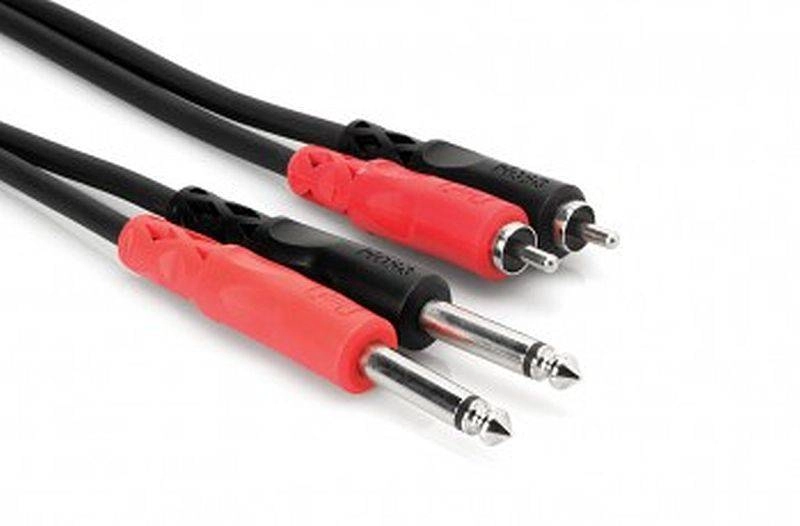 Dual 1/4\'\' TS to Dual RCA, 2 m