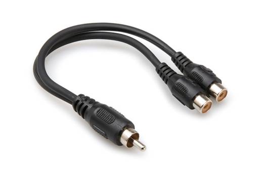 Hosa - Y-Cable RCA (M) to Dual RCAF (F) - 6 inch