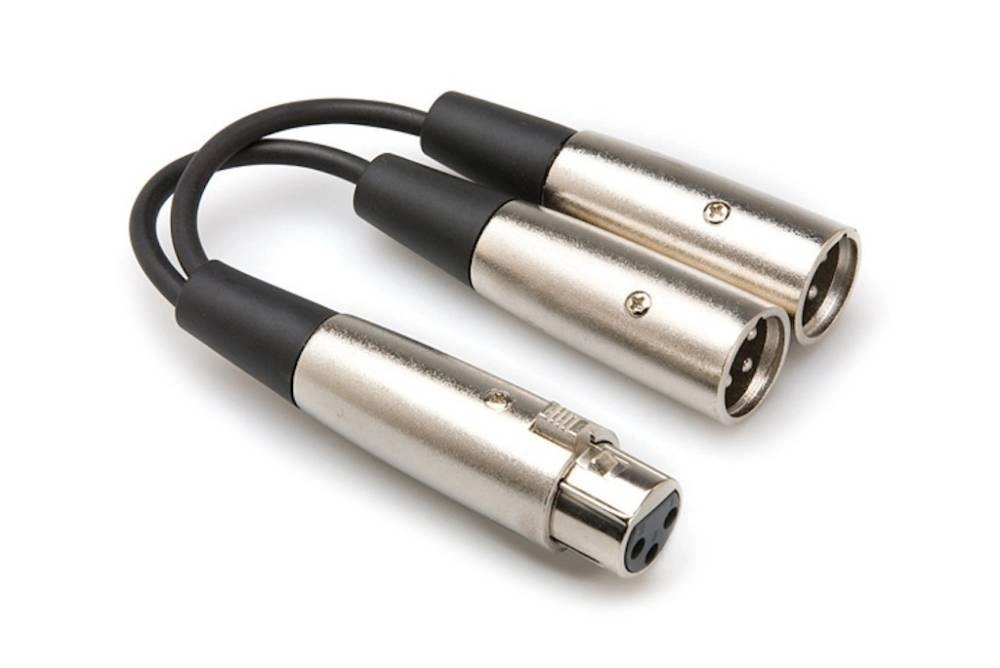 Y-Cable XLR3F (F) to Dual XLR3M (M)