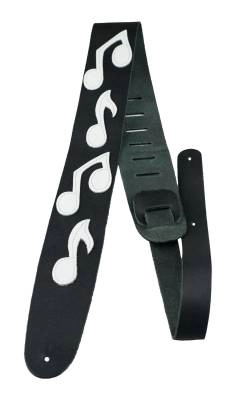 Perris Leathers Ltd - 2.5 Inch Leather Guitar Strap With Music Notes