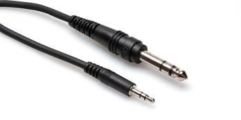 Hosa - Stereo Interconnect 3.5 mm TRS (M) to 1/4 TRS - 3 foot