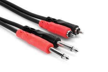 Stereo Interconnect Dual 1/4\'\' TS to Dual RCA, 3m